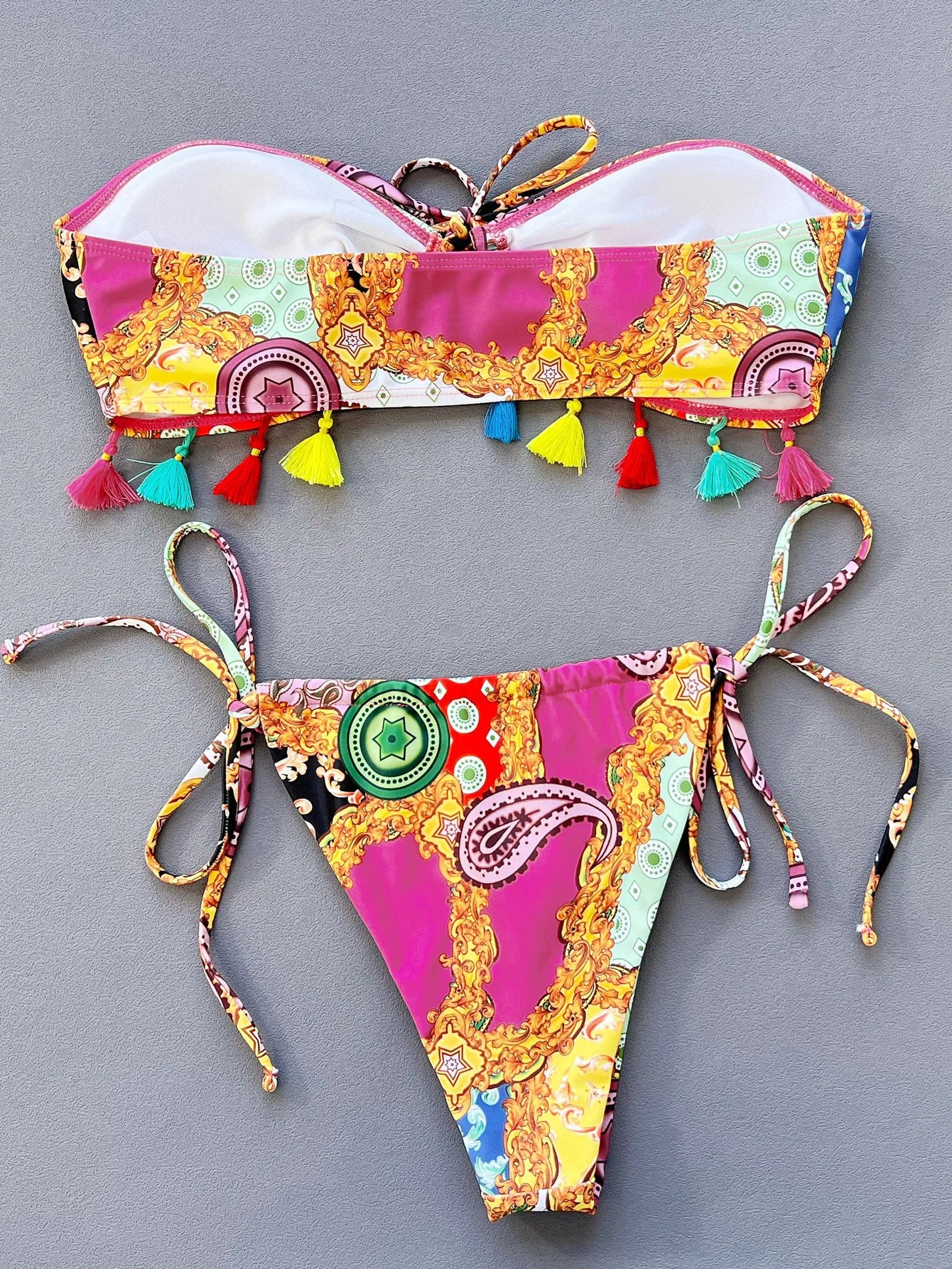 Strapless Thong 2 Piece Bikini Swimsuit