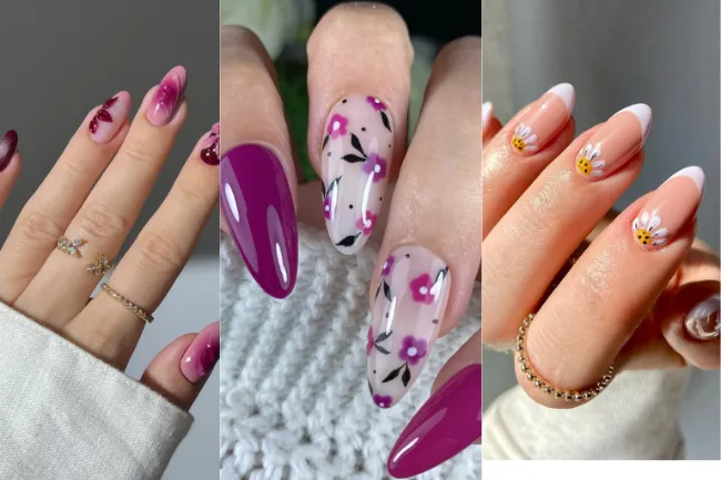17 Elegant Flower Nails Ideas