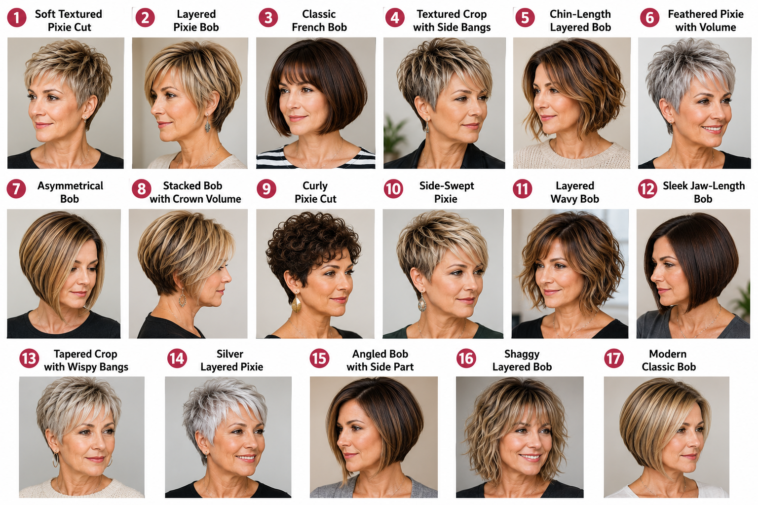 Short Haircuts for Women Over 40