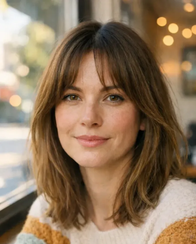 Airy Curtain Fringe Lob