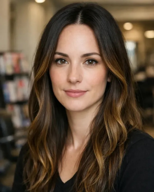 Center-Parted-Long-Hair-with-Face-Framing-Balayage