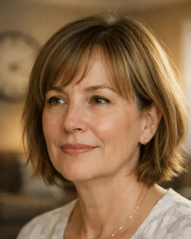 Chin-Length Bob With Wispy Ends