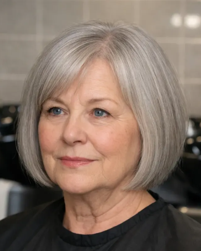 Chin-length Blunt Bob