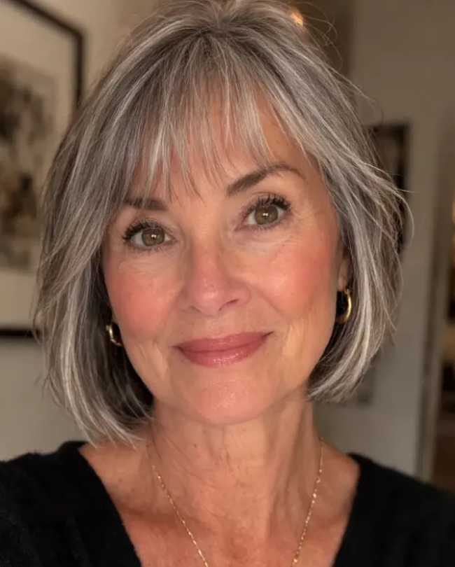 French Bob with Soft Fringe