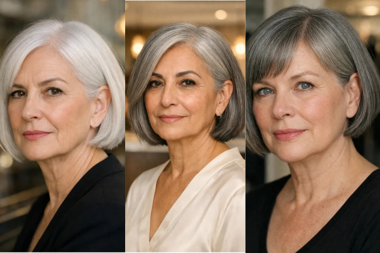 Hairstyles for Thin Fine Gray Hair