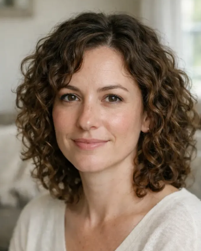 Medium-Length Curly Cut