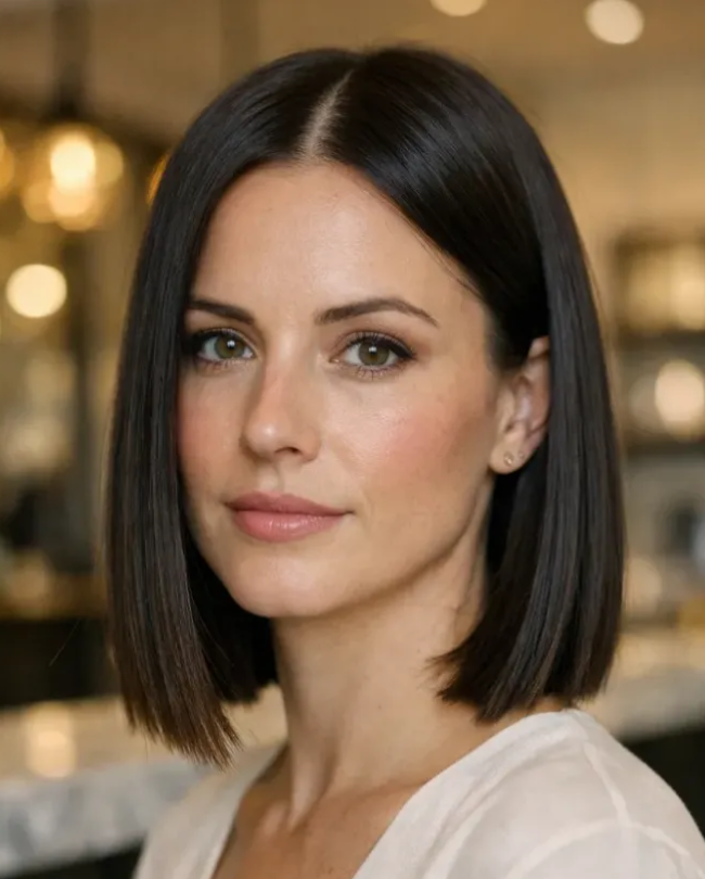 Sleek Glass-Hair Lob
