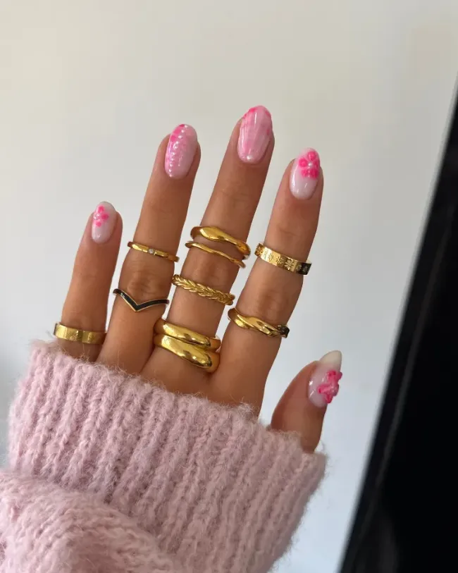 Soft Pink Bloom Tips
