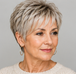Tapered Crop with Wispy Bangs