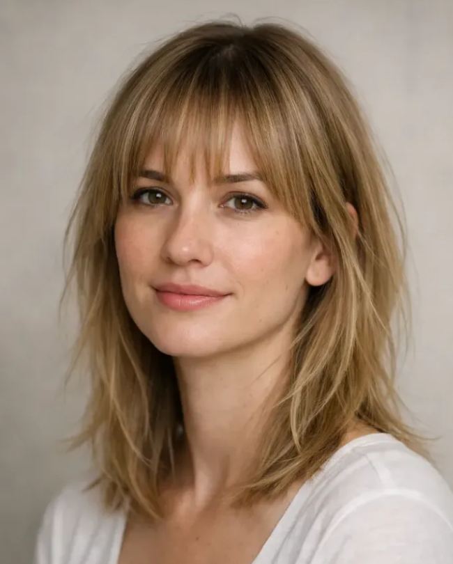 Wispy Bangs with Invisible Layers
